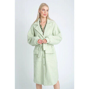 Native Youth Women's Oversized Single Breasted Coat In Green Size L $240